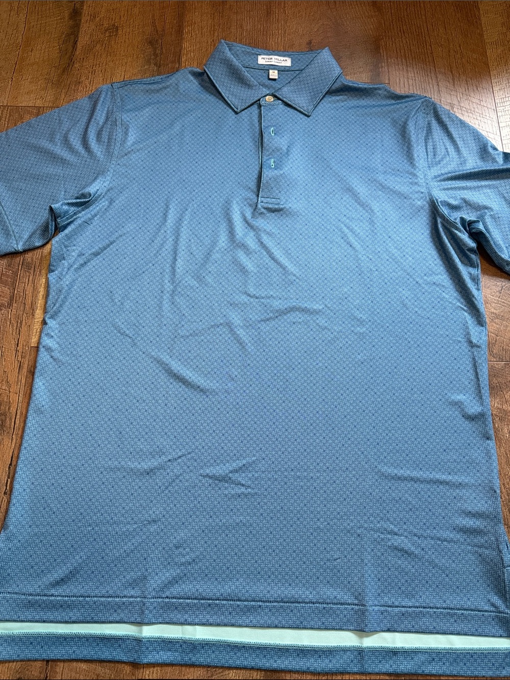 Peter Millar Teal Blue Short-Sleeve Polo